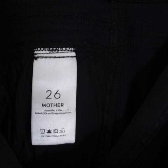 Revolve MOTHER The Triple Stack Runaway Not Guilty Black Belted Jeans 26 - Picture 8 of 8